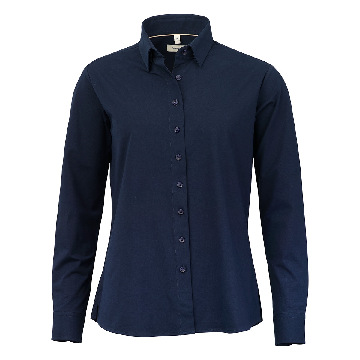 Oakmore Comfort Fit Dame Jersey Skjorte Om09 Navy