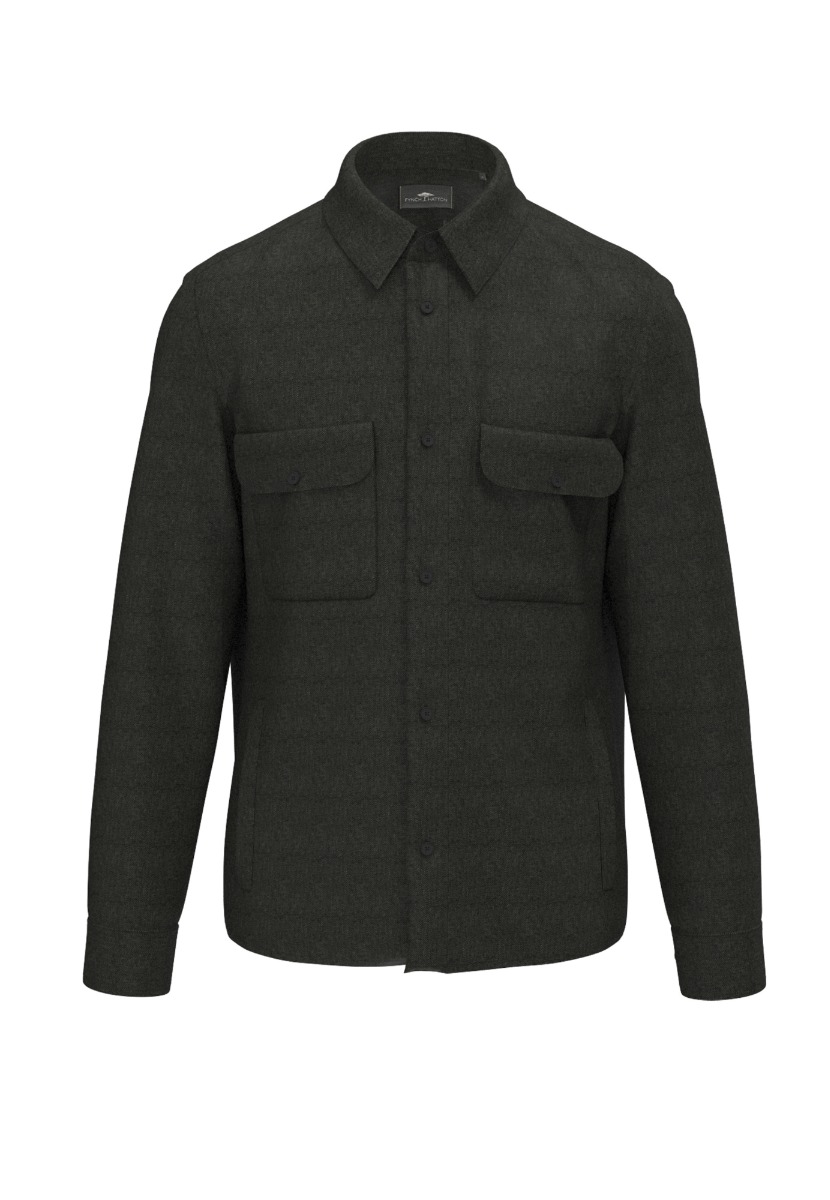 Fynch Hatton - Overshirt i hør - Khaki