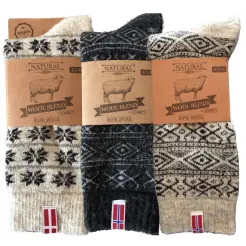 WOOL of Scandinavia 3-pak ragsokker - OUTLET