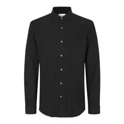 Seven Seas Hybrid skjorte modern fit S50 black - Skjorter