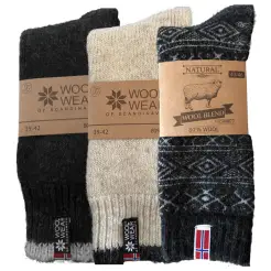 WOOL of Scandinavia 3-pak ragsokker - Udsalg
