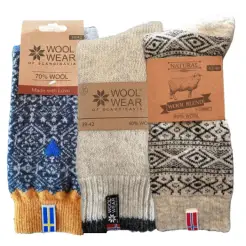 WOOL of Scandinavia 3-pak ragsokker - WOOLWEAR of Scandinavia