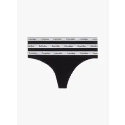 Calvin Klein Women 3-pack thong QD5209E black - Calvin Klein Women
