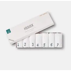 IQSox 7-pack Bambus Ankel Strømper White - IQ Sox bambus strømper
