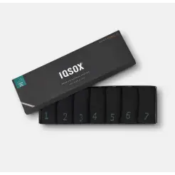 IQSox 7-pack Bambus Ankel Strømper Black - Udsalg