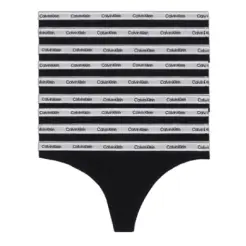 Calvin Klein Women 9-pack thong QD5209E black - Calvin Klein Women