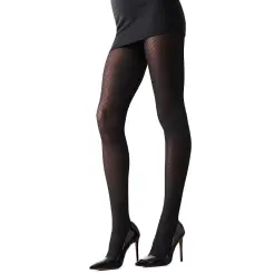 Decoy strømpebukser 25 denier zig-zag - Decoy WOMEN