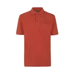 ID PRO wear polo med brystlomme 0320 koral - ID polo