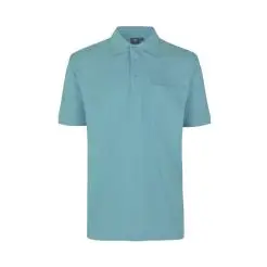 ID PRO wear polo med brystlomme 0320 støvet aqua - ID polo