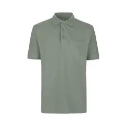 ID PRO wear polo med brystlomme 0320 støvet grøn - ID polo