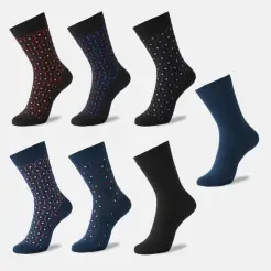 IQ Sox 7-pack Bambus strømper Dots - Strømper