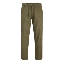 JACK & JONES hør bukser 12274977-Lichen - Jack & Jones