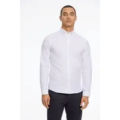 Lindbergh oxford skjorte 30-203174A-White - Lindbergh Skjorter