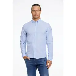 Lindbergh oxford skjorte 30-203174A-Light Blue - Lindbergh Skjorter