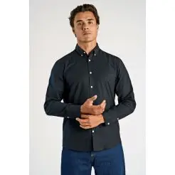 Lindbergh oxford skjorte 30-203174B-Black - Lindbergh Skjorter
