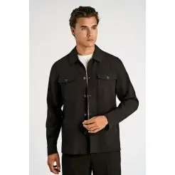 Lindbergh superflex overshirt 30-305044-Black - Lindbergh Skjorter