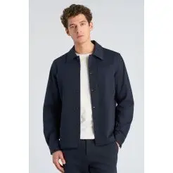 Lindbergh superflex overshirt 30-306036-Navy Mix - Lindbergh Skjorter