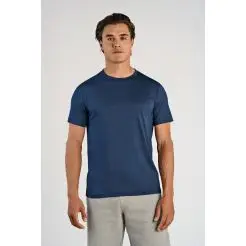 Lindbergh fast dry t-shirt 30-400144A-Navy Blend - T-shirts & Polo'er