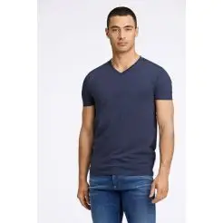 Lindbergh t-shirt 30-48001E-Navy - Lindbergh T-shirts & Polo