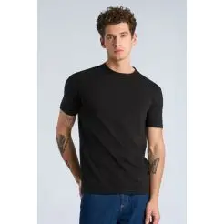 Lindbergh t-shirt 30-48003E-Black - Lindbergh T-shirts & Polo