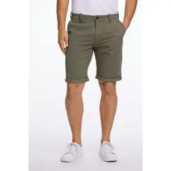 Lindbergh superflex chino shorts 30-505044-DK Army - Lindbergh Shorts