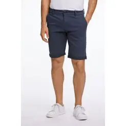 Lindbergh superflex chino shorts 30-505044-DK Blue - Lindbergh Shorts
