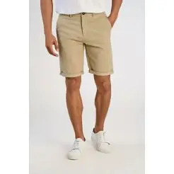 Lindbergh superflex chino shorts 30-505044R-Sand - Lindbergh Shorts