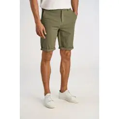 Lindbergh superflex chino shorts 30-505044R-DK Army - Lindbergh Shorts