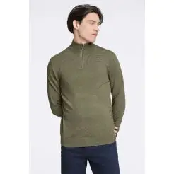 Lindbergh half zip strik 30-800173-Army Melange - Lindbergh Strik