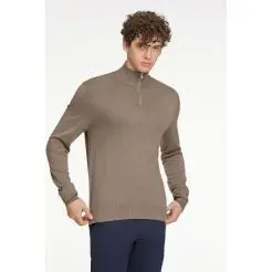 Lindbergh half zip strik 30-800173-Sand Melange - Lindbergh Strik