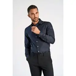 Lindbergh teknisk skjorte 30-242130-Navy - Lindbergh Skjorter