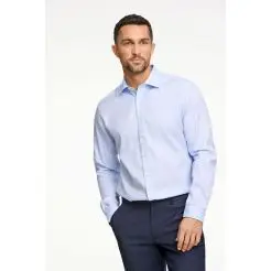 Lindbergh teknisk skjorte 30-242130-Light Blue - Lindbergh Skjorter