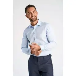 Lindbergh teknisk skjorte 30-242130SC-Light Blue - Lindbergh Skjorter