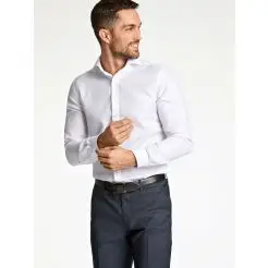 Lindbergh teknisk skjorte 30-242130SC-White - Lindbergh Skjorter