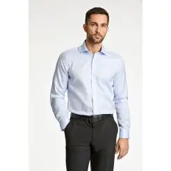 Lindbergh skjorte 30-247022-Light Blue - Lindbergh Skjorter