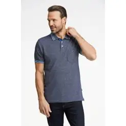 Bison signature polo pique 80-431004-Blue - Bison Polo & T-shirts