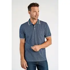 Bison signature polo pique 80-431004-Blue625 - Bison Polo & T-shirts