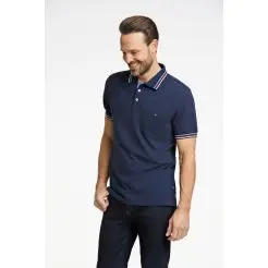 Bison signature polo pique 80-431004-Navy - Bison Polo & T-shirts