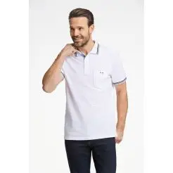 Bison signature polo pique 80-431004-White - Bison Polo & T-shirts