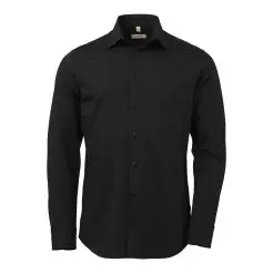 Oakmore slim fit skjorte OM07 Black - Oakmore Skjorter