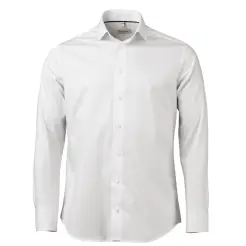 Oakmore comfort fit jersey skjorte OM08 White - Oakmore Skjorter