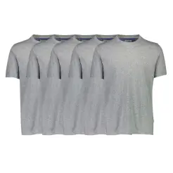 Bison 5-pak t-shirt 80-40000-Grey Melange - Bison Polo & T-shirts