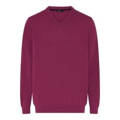 Clipper Toledo Pullover V neck 51567 Red Hydrangea - Clipper