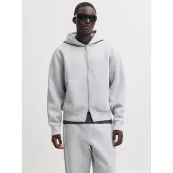 Jack & Jones scuba sweat cardigan 12302694 Light Grey - 
