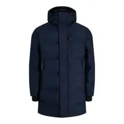 Jack & Jones long puffer jakke 12299864-Sky Captain - Jakker