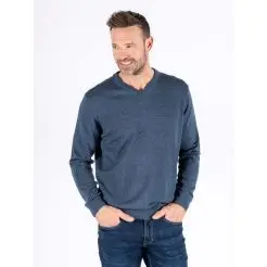 Pre End v-hals strik Malcom 6000114-Dark Sapphire - Pre end strik & sweat