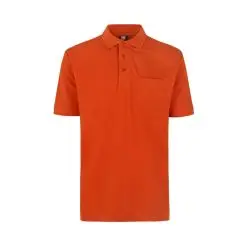 ID PRO wear polo med brystlomme 0320 orange - ID polo