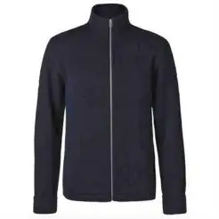 Mads Nørgaard cardigan Klemens zip 200860 sky captain - Mads Nørgaard strik & sweat