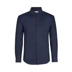Seven Seas skjorte modern fit ss8 navy - Seven Seas