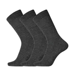 Egtved 3-pak strømper uld koks grå - Strømper